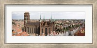 Framed Cathedral in a city, St. Mary's Church, Gdansk, Pomeranian Voivodeship, Poland