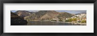 Framed Village at the waterfront, Pinhao, Duoro River, Cima Corgo, Douro Valley, Portugal