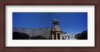 Framed War memorial with Table Mountain in the background, Delville Wood Memorial, Cape Town, Western Cape Province, South Africa