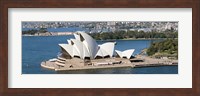 Framed Aerial view of Sydney Opera House, Sydney Harbor, Sydney, New South Wales, Australia