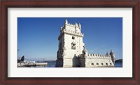 Framed Tower at the riverbank, Belem Tower, Lisbon, Portugal
