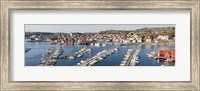 Framed Boats at a harbor, Skarhamn, Tjorn, Bohuslan, Vastra Gotaland County, Sweden
