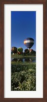 Framed Reflection of hot air balloons in a lake, Hot Air Balloon Rodeo, Steamboat Springs, Colorado, USA