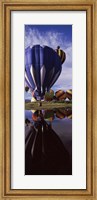 Framed Big Blue Balloon, Hot Air Balloon Rodeo, Steamboat Springs, Routt County, Colorado, USA