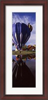 Framed Big Blue Balloon, Hot Air Balloon Rodeo, Steamboat Springs, Routt County, Colorado, USA