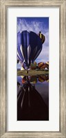 Framed Big Blue Balloon, Hot Air Balloon Rodeo, Steamboat Springs, Routt County, Colorado, USA