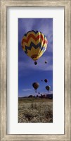 Framed Hot air balloons rising, Hot Air Balloon Rodeo, Steamboat Springs, Colorado