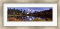 Framed Mt Shuksan, Picture Lake, North Cascades National Park, Washington State, USA