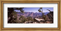 Framed Mountain range, South Rim, Grand Canyon National Park, Arizona