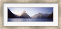Framed Milford Sound, Fiordland National Park, South Island, New Zealand