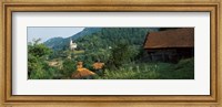 Framed Houses at the hillside, Transylvania, Romania