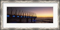 Framed New pier constructed on beach front, Umhlanga, Durban, KwaZulu-Natal, South Africa