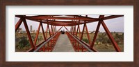 Framed Footbridge with a city in the background, Big Hole, Kimberley, Northern Cape Province, South Africa