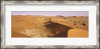Framed Sand dunes in a desert, Namib-Naukluft National Park, Namibia