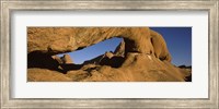 Framed Natural arch on a mountain, Spitzkoppe, Namib Desert, Namibia