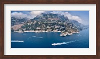 Framed Town at the waterfront, Amalfi Coast, Salerno, Campania, Italy