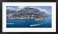 Framed Town at the waterfront, Amalfi Coast, Salerno, Campania, Italy