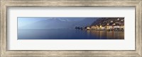 Framed Town at the waterfront, Domaso, Lake Como, Como, Lombardy, Italy