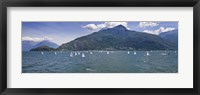 Framed Sailboats in the lake, Lake Como, Como, Lombardy, Italy