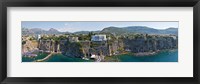 Framed Town on a cliff, Sorrento, Naples, Campania, Italy