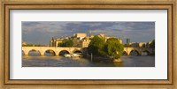 Framed Arch bridge over a river, Pont Neuf, Seine River, Isle de la Cite, Paris, Ile-de-France, France