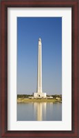 Framed Reflection of a monument in the pool, San Jacinto Monument, Texas, USA