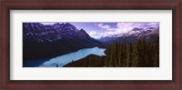 Framed Mountain range at the lakeside, Banff National Park, Alberta, Canada