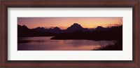 Framed River passing by a mountain range, Oxbow Bend, Snake River, Grand Teton National Park, Teton County, Wyoming, USA