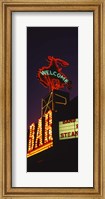 Framed Welcome sign of a bar, Million Dollar Cowboy Bar, Jackson, Jackson Hole, Teton County, Wyoming, USA