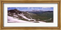 Framed Mountains covered with snow, West Maroon Pass, Crested Butte, Gunnison County, Colorado, USA