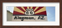Framed Low angle view of a road sign, Route 66, Kingman, Mohave County, Arizona, USA