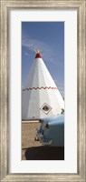 Framed Car with a teepee in the background, Wigwam Motel, Route 66, Holbrook, Navajo County, Arizona, USA
