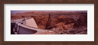 Framed High angle view of a dam, Glen Canyon Dam, Lake Powell, Colorado River, Page, Arizona, USA