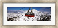 Framed Overhead cable car in a ski resort, Snowbird Ski Resort, Utah