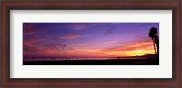 Framed Sunset over the ocean, Santa Barbara, California, USA