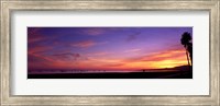 Framed Sunset over the ocean, Santa Barbara, California, USA
