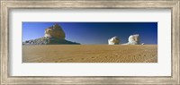 Framed Rock formations in a desert, White Desert, Farafra Oasis, Egypt