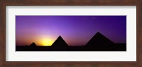 Framed Giza at dusk, Egypt