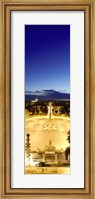 Framed Town square with St. Peter's Basilica in the background, Piazza del Popolo, Rome, Italy (vertical)