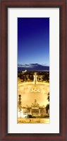 Framed Town square with St. Peter's Basilica in the background, Piazza del Popolo, Rome, Italy (vertical)