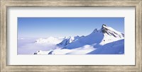 Framed Snowcapped mountain range, Damuls, Faschina, Vorarlberg, Austria