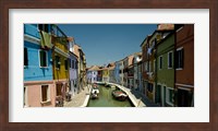 Framed Boats in a canal, Grand Canal, Burano, Venice, Italy