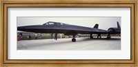 Framed Lockheed SR-71 Blackbird on a runway