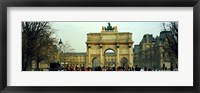 Framed Tourists near a triumphal arch, Arc De Triomphe Du Carrousel, Musee Du Louvre, Paris, Ile-de-France, France