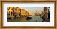 Framed Vaporetto water taxi in a canal, Grand Canal, Venice, Veneto, Italy