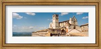Framed Tourists at a church, Basilica of San Francisco, Assisi, Perugia Province, Umbria, Italy