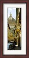 Framed Cars parked in a street with a cathedral in the background, Via Dei Servi, Duomo Santa Maria Del Fiore, Florence, Tuscany, Italy