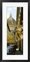 Framed Cars parked in a street with a cathedral in the background, Via Dei Servi, Duomo Santa Maria Del Fiore, Florence, Tuscany, Italy