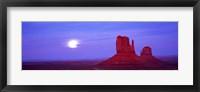 Framed East Mitten and West Mitten buttest, Monument Valley, Utah