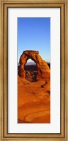Framed Natural arch in a desert, Arches National Park, Utah